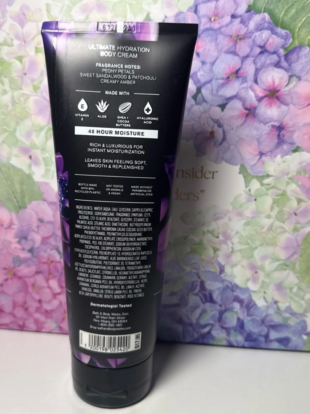 Bath & Body Works Black Amethyst Body Cream — Deep Purple Floral Tube